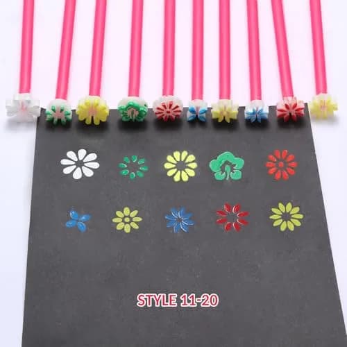 DAFENCHI Flower Floral Dotting Tools for Dot Painting, 10 Pens | 20 Shapes thumbnail 5