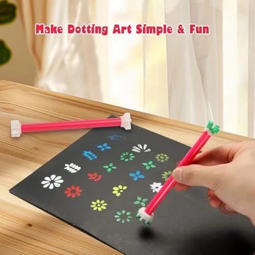 DAFENCHI Flower Floral Dotting Tools for Dot Painting, 10 Pens | 20 Shapes thumbnail 6