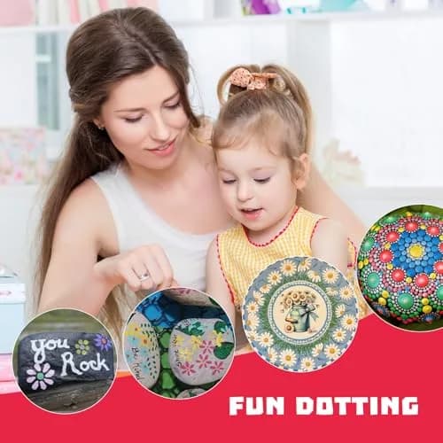 DAFENCHI Flower Floral Dotting Tools for Dot Painting, 10 Pens | 20 Shapes thumbnail 7