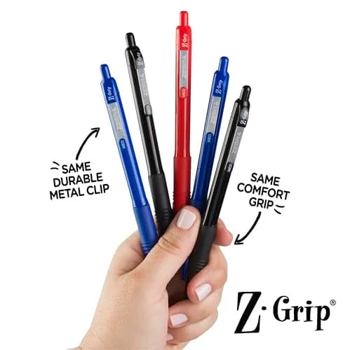 Zebra Pen Z-Grip Recycled Ballpoint Pen, Black Ink, 1.0mm, 48 Bulk-Pack | Smooth Writing, Retractable, 68% Recycled thumbnail 3
