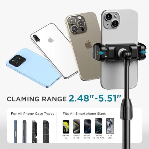 InnoGear Telescopic Webcam Stand with Phone Holder | 29.5 cm (11.42") Height Adjustment thumbnail 5