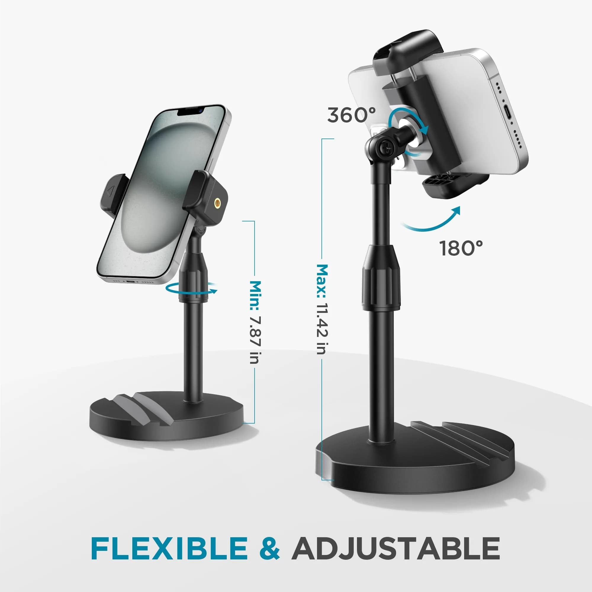 InnoGear Telescopic Webcam Stand with Phone Holder | 29.5 cm (11.42") Height Adjustment - view 4