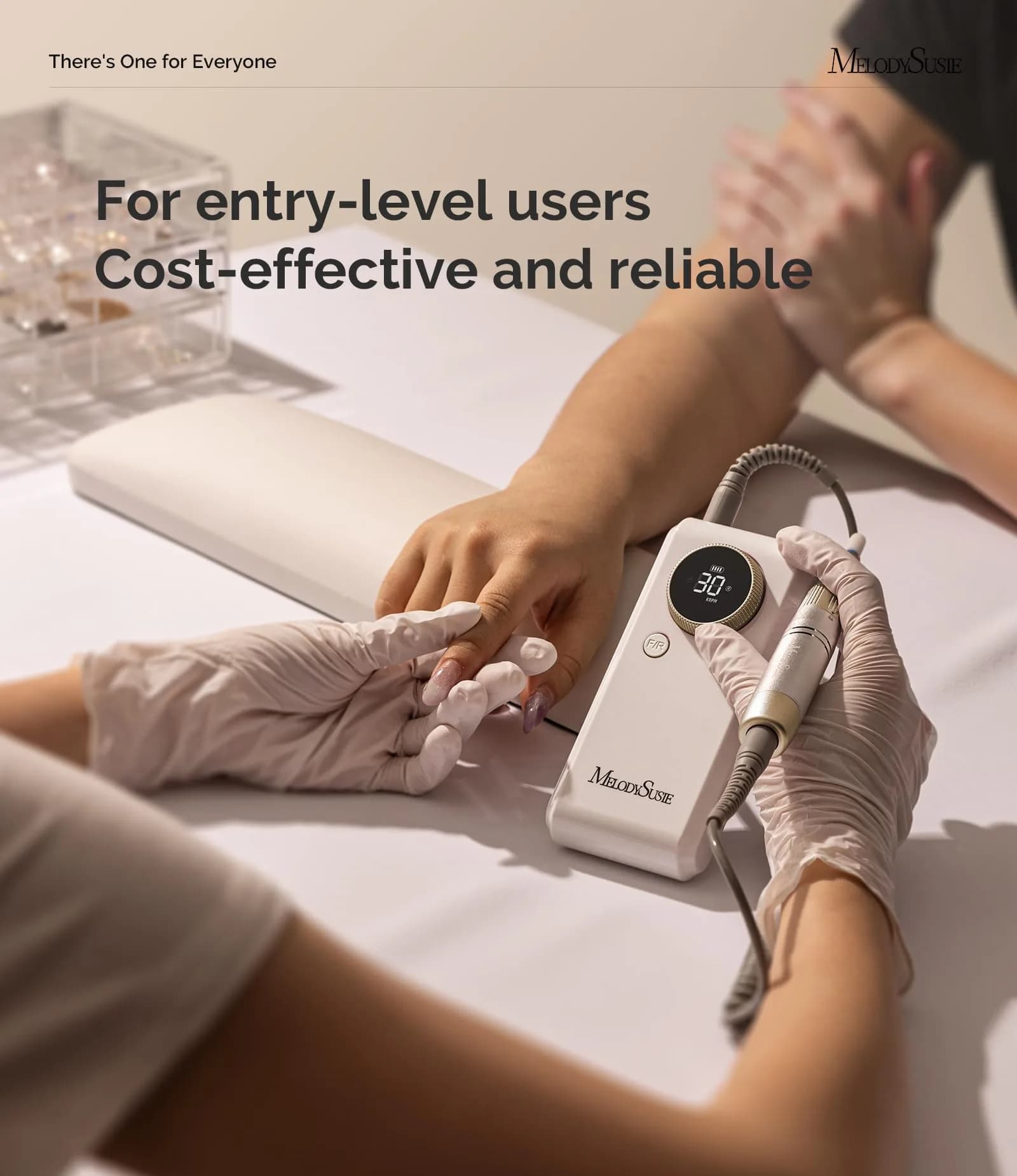 MelodySusie Professional Rechargeable Nail Drill Kit | 30,000 RPM High-Performance Motor - view 6