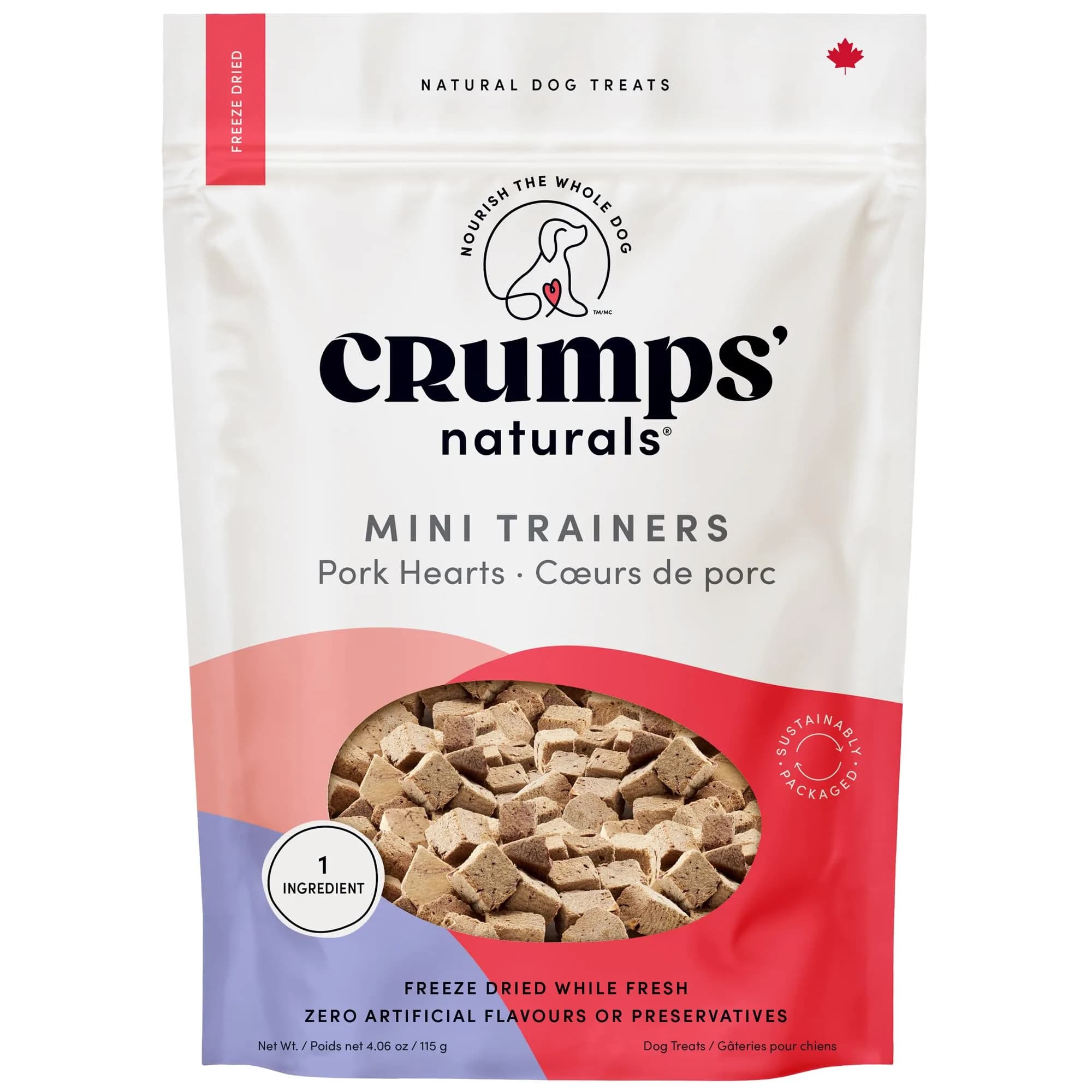Crumps’ Naturals Freeze-Dried Beef Liver Mini Trainers 1.8 oz | All Natural Dog Treats for Training & Reward — Pork / 4.06 Ounce