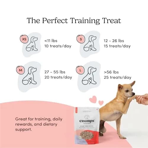 Crumps’ Naturals Mini Trainers Freeze Dried Pork Hearts 4.06oz | Protein Training Treats for Dogs thumbnail 7
