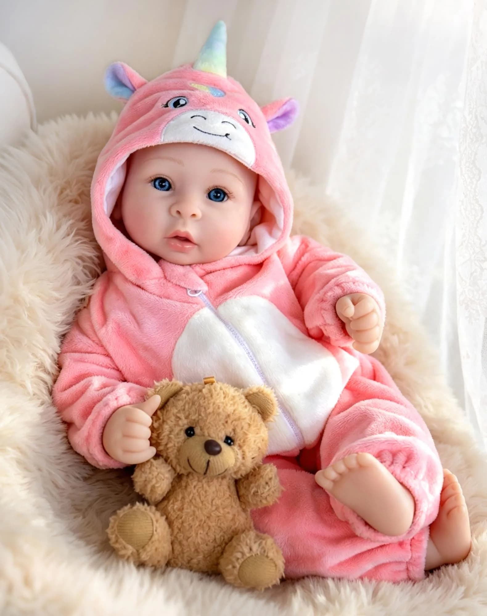 UOFTKIZ Realistic Baby Doll 17 Inch Soft Body with Accessories | Ages 3+ - main product image