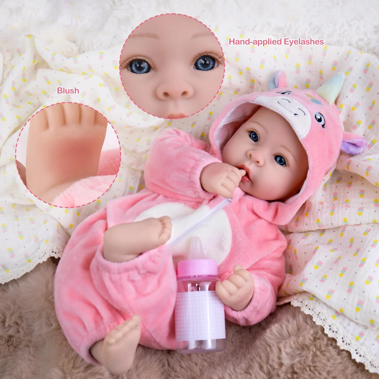 UOFTKIZ Realistic Baby Doll 17 Inch Soft Body with Accessories | Ages 3+ - view 3