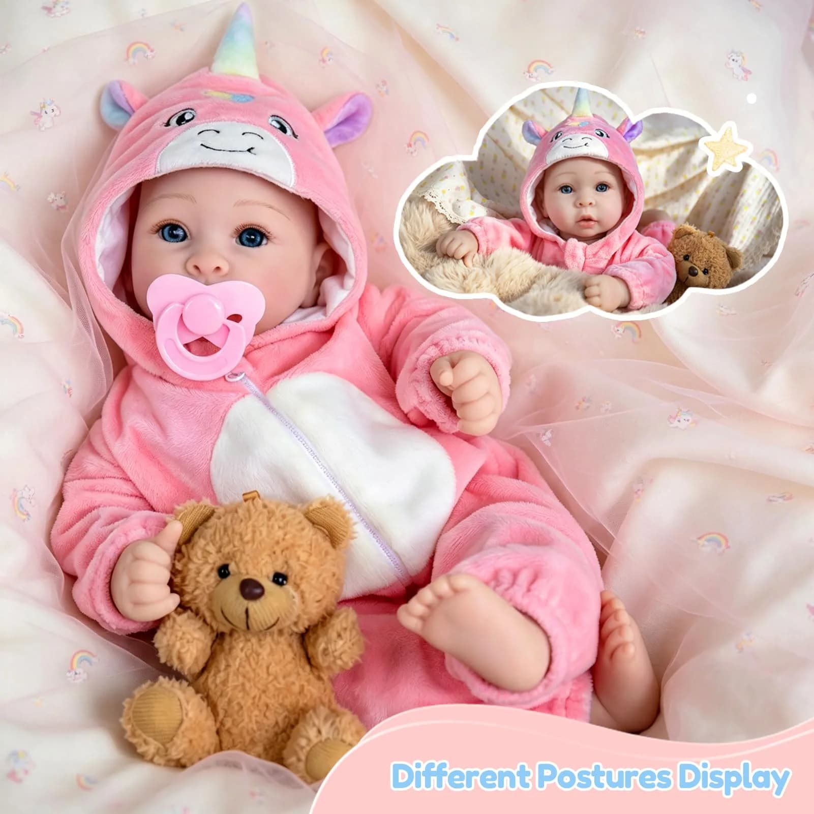 UOFTKIZ Realistic Baby Doll 17 Inch Soft Body with Accessories | Ages 3+ - view 4