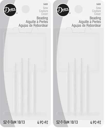 Dritz Beading Hand Needles Size 10/13 Pack of 8 | Fine Metal Needles for Beadwork & Sewing thumbnail 1