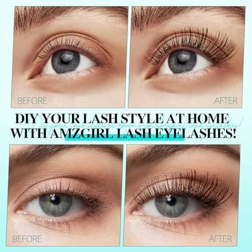 AMZGIRL Lash Clusters 144PCS 8-16MM | Natural Wispy Look, DIY Friendly thumbnail 4