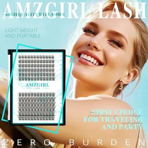 AMZGIRL Lash Clusters 144PCS 8-16MM | Natural Wispy Look, DIY Friendly thumbnail 6