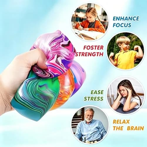 Drephere Ice Cube Stress Ball 5.5cm (2.2 inch) | Non-Toxic Sensory Toy for Kids & Adults thumbnail 3