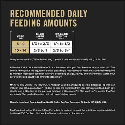 Purina Pro Plan Adult Indoor High Protein Cat Food 7 lb | Supports Lean Muscle & Weight thumbnail 6