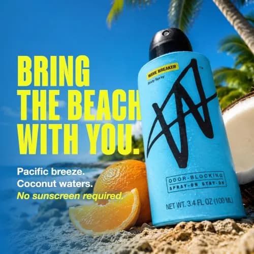 W Jake Paul Wave Breaker Body Spray for Men 3.4 fl oz | Odor Blocking, Long Lasting, Made for Active Men thumbnail 5