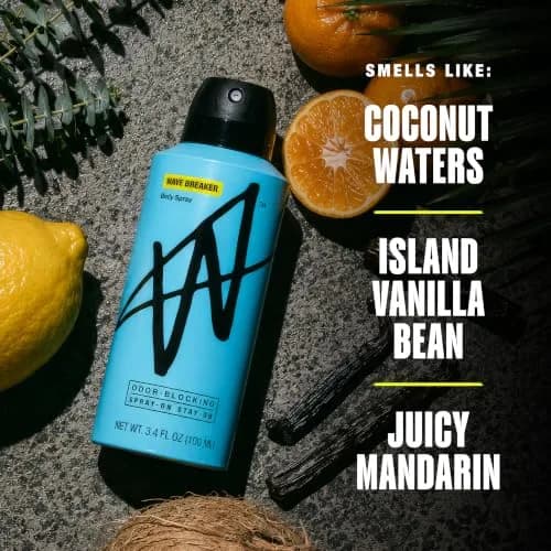 W Jake Paul Wave Breaker Body Spray for Men 3.4 fl oz | Odor Blocking, Long Lasting, Made for Active Men thumbnail 3