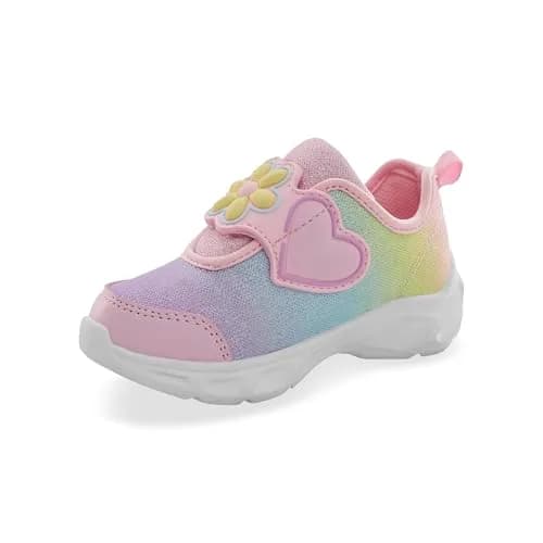Carter's Hug Light-Up Sneakers for Girls, Black, Size M | Whimsical Dinosaur Design, Easy Hook & Loop Closure thumbnail 2