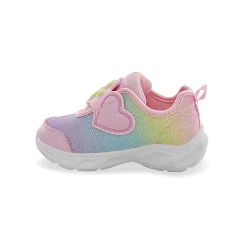 Carter's Hug Light-Up Sneakers for Girls, Black, Size M | Whimsical Dinosaur Design, Easy Hook & Loop Closure thumbnail 5