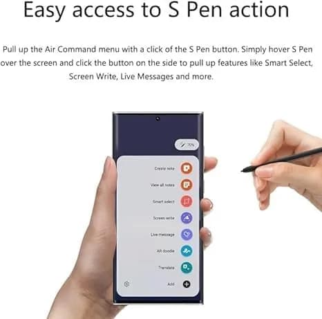 Qenw S Pen Replacement for Samsung Galaxy S24 Ultra 5G Stylus Pen (Yellow Gold) | 0.7mm Nib, 4096 Pressure Levels thumbnail 5