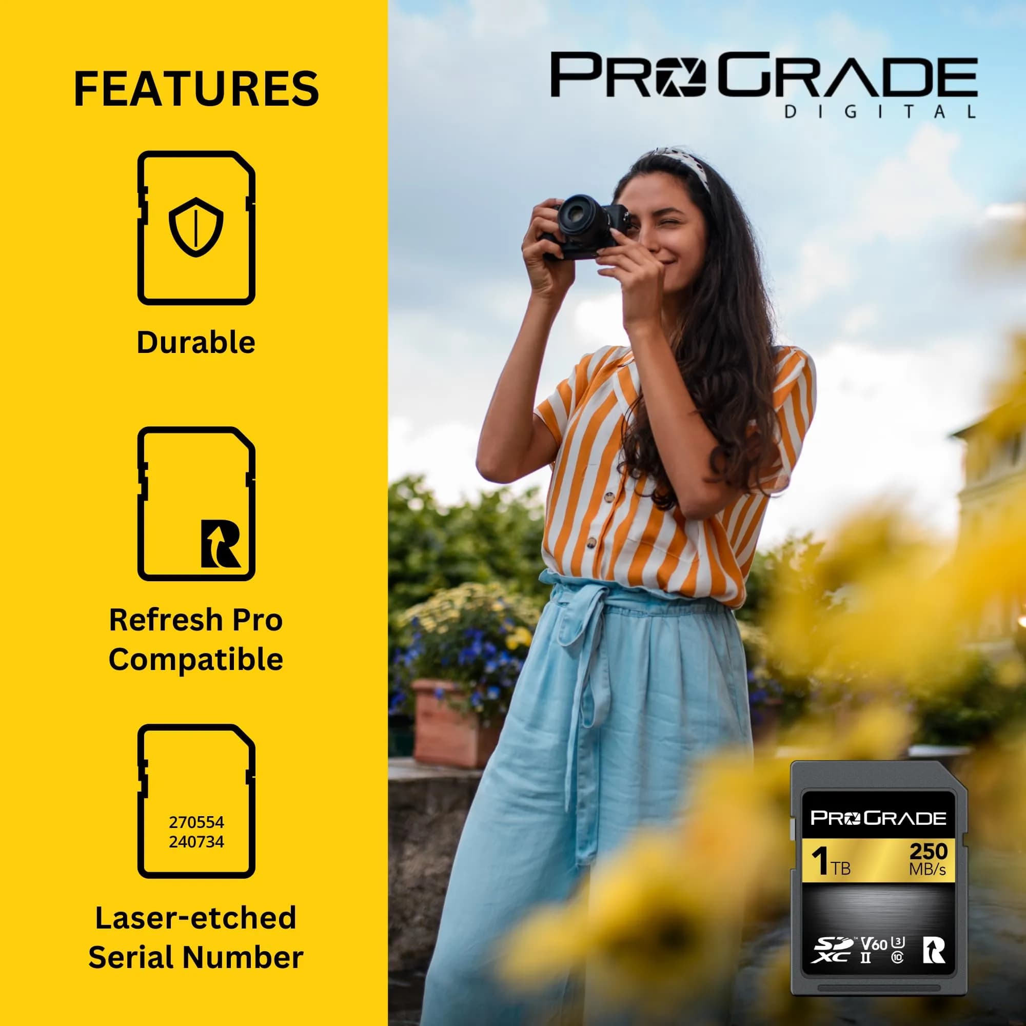 ProGrade Digital Gold SDXC UHS-II V60 Memory Card 1TB (1000 GB) | Professional Speed for 4K Video & High-Res Photos - view 4
