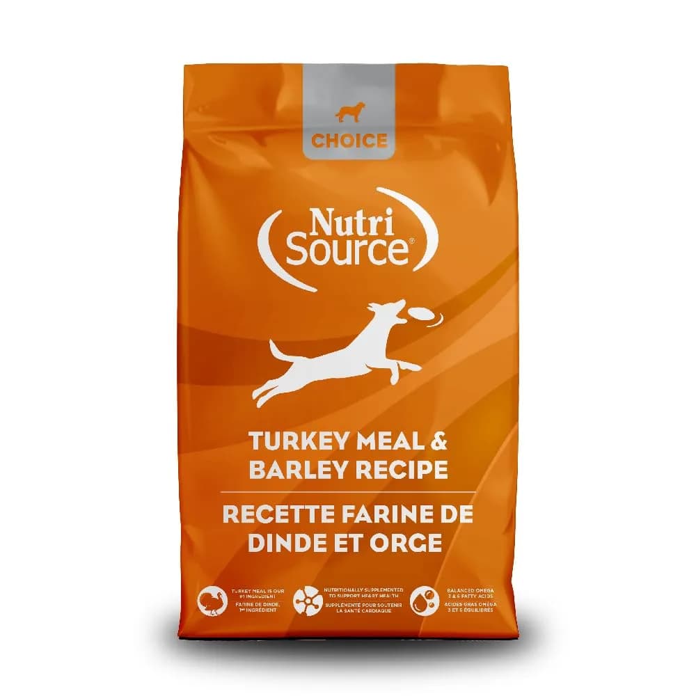 NutriSource Choice Turkey & Barley Dog Food 40lb | Probiotics & Wholesome Nutrition