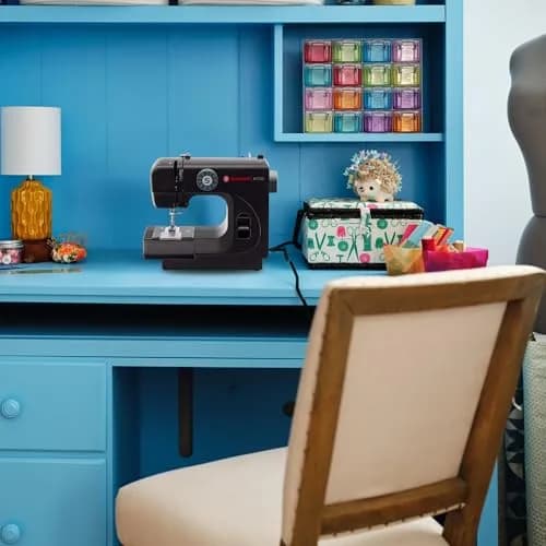 SINGER M1000 Portable Sewing Machine with Accessory Kit | Lightweight, 32 Stitch Applications, Beginner-Friendly (enables easy repairs, travel-ready, USA import) thumbnail 3
