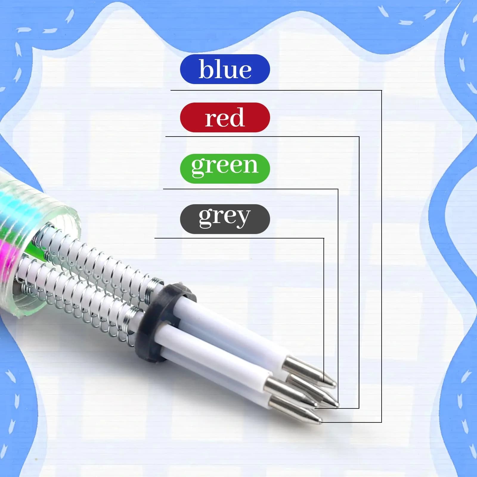 CZWZ 4-in-1 Mini Multicolor Ballpoint Pens Bulk (200 Count, Assorted Designs) | Smooth Ink Flow for Students & Parties - view 3