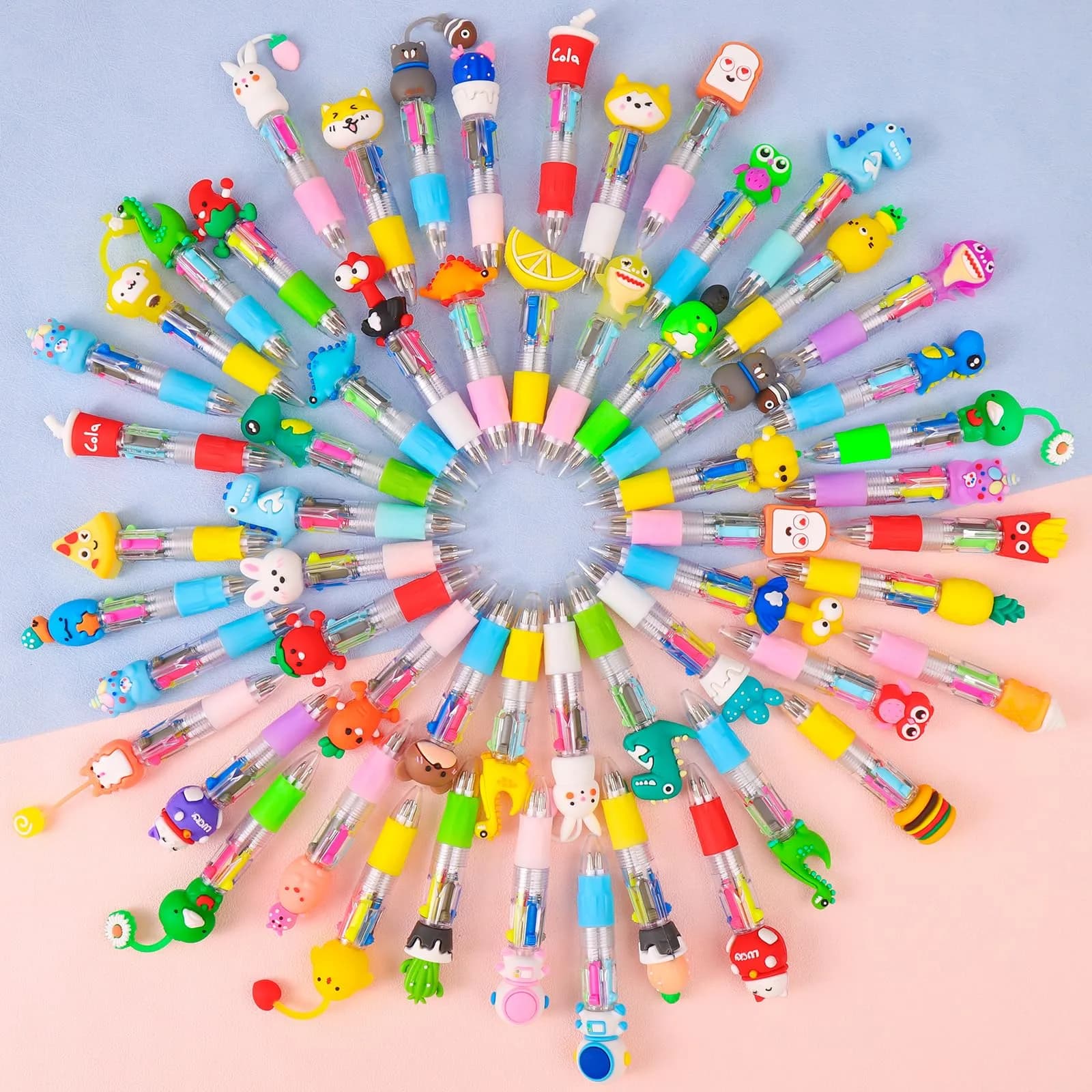 CZWZ 4-in-1 Mini Multicolor Ballpoint Pens Bulk (200 Count, Assorted Designs) | Smooth Ink Flow for Students & Parties - view 4