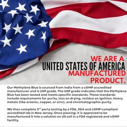 METHYLENE BLUE CO Methylene Blue USP 3% 3.75ml (0.127 Fl Oz) | Pharmaceutical Grade USA Made thumbnail 4