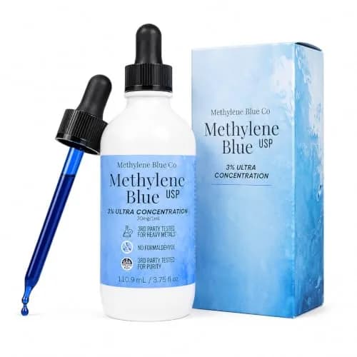METHYLENE BLUE CO Methylene Blue USP 3% 3.75ml (0.127 Fl Oz) | Pharmaceutical Grade USA Made thumbnail 1