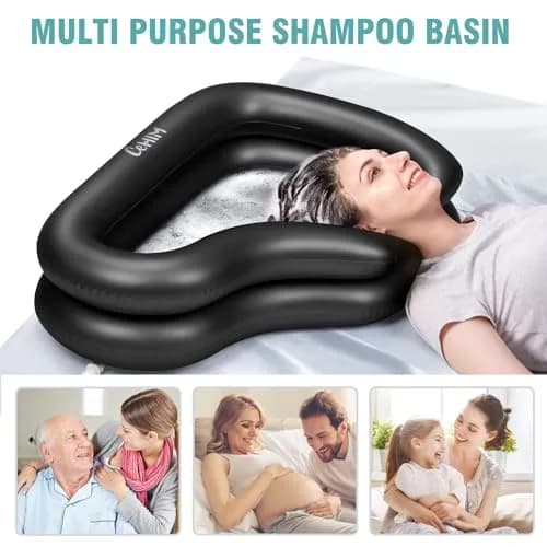 Cehim Inflatable Shampoo Basin with Drain Hose & Pillow - 82cm (32.8") | Bedside Hair Washer for Elderly & Disabled thumbnail 6