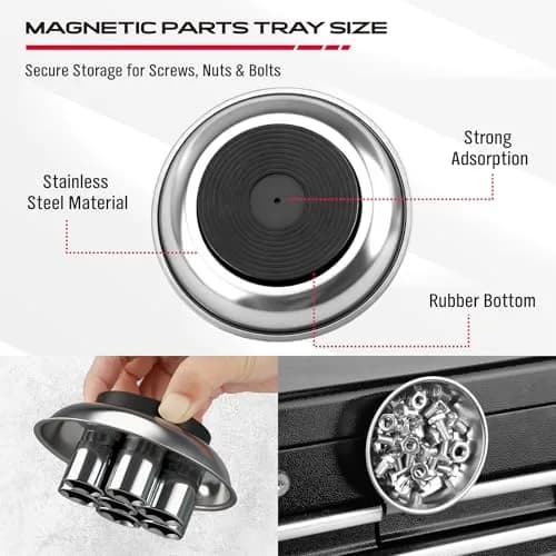 SEDY 6-Piece Telescoping Magnetic Pickup Tools Set with Trays | 31in Extendable Stick & Flexible Grabber thumbnail 7