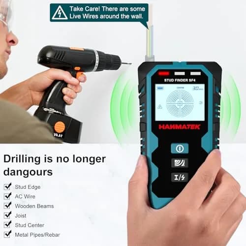 HANMATEK SF4 Stud Finder Wall Scanner | 5-in-1 Multifunction Detector with HD LCD Display thumbnail 5