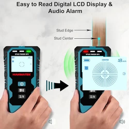 HANMATEK SF4 Stud Finder Wall Scanner | 5-in-1 Multifunction Detector with HD LCD Display thumbnail 6