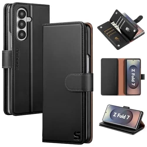 Shieldtop Black Wallet Case for Samsung Galaxy Z Fold 7 with Card Holder & RFID Blocking | 17.0cm (6.7in) Flip Folio thumbnail 1