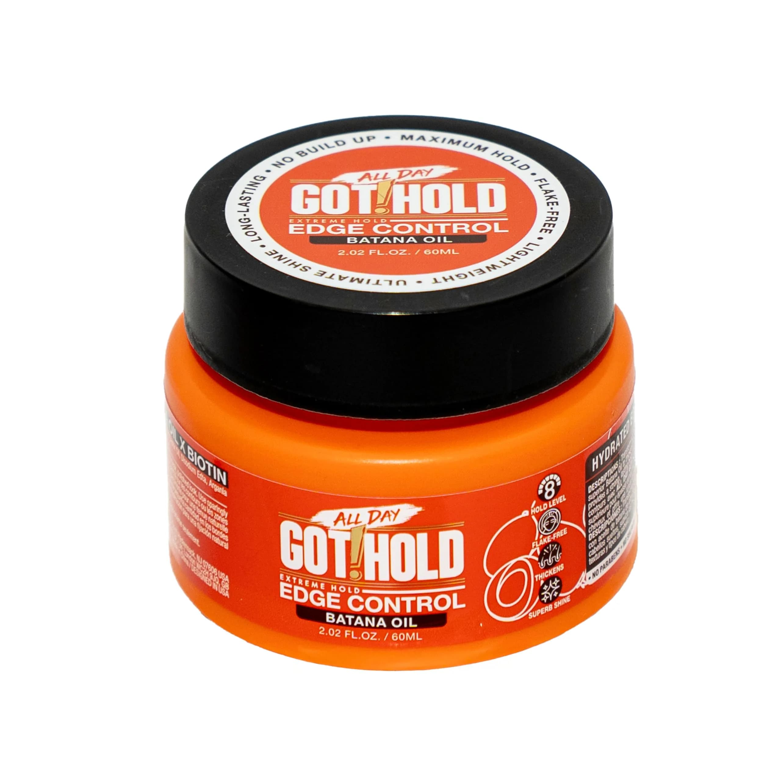 ALL DAY GOT HOLD Extreme hold Batana Oil Edge Control 2.02 fl.oz/60ml | Strong, Flexible Hold for Edges — 2.02 Fl Oz