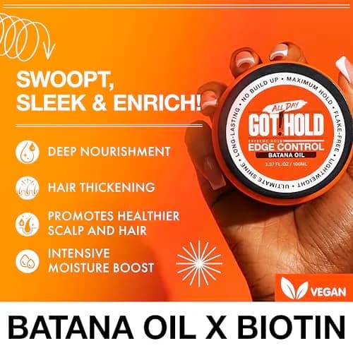 ALL DAY GOT HOLD Extreme hold Batana Oil Edge Control 2.02 fl.oz/60ml | Strong, Flexible Hold for Edges thumbnail 3