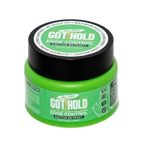 ALL DAY GOT HOLD Extreme Hold Cactus Extract Edge Control, 100ml | Lasting Style & Shine for Natural & Textured Hair thumbnail 1