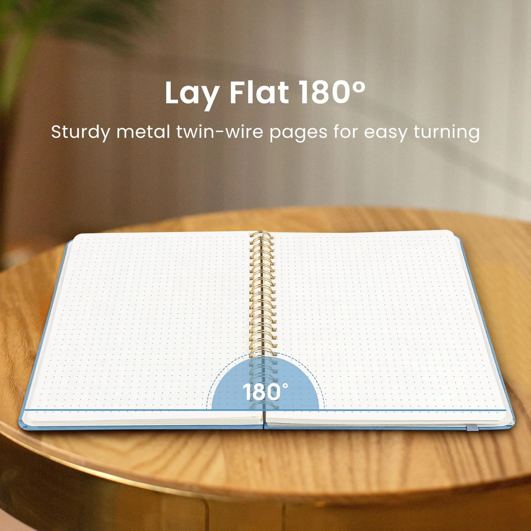Taja Dotted Spiral Journal Notebook A5 (5.7" x 7.9") | Acid-Free Paper for Journaling & Note Taking - view 4