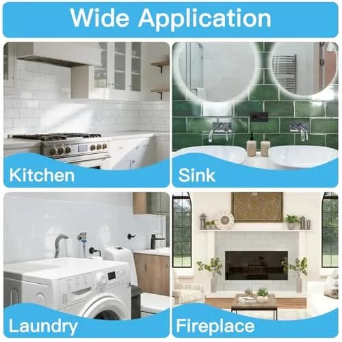 Art3d Subway Peel and Stick Backsplash 12.6 x 10.6 in Thickened Design | Modern White Tile for Kitchen & Bathroom thumbnail 9