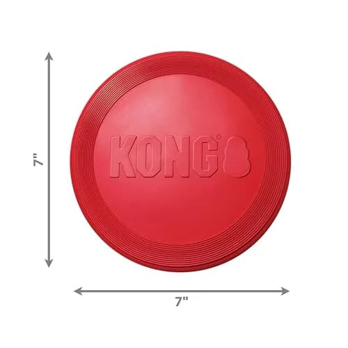 KONG Flyer Small Dog Flying Disc | Durable Natural Rubber Fetch Toy (Pack of 2) thumbnail 3