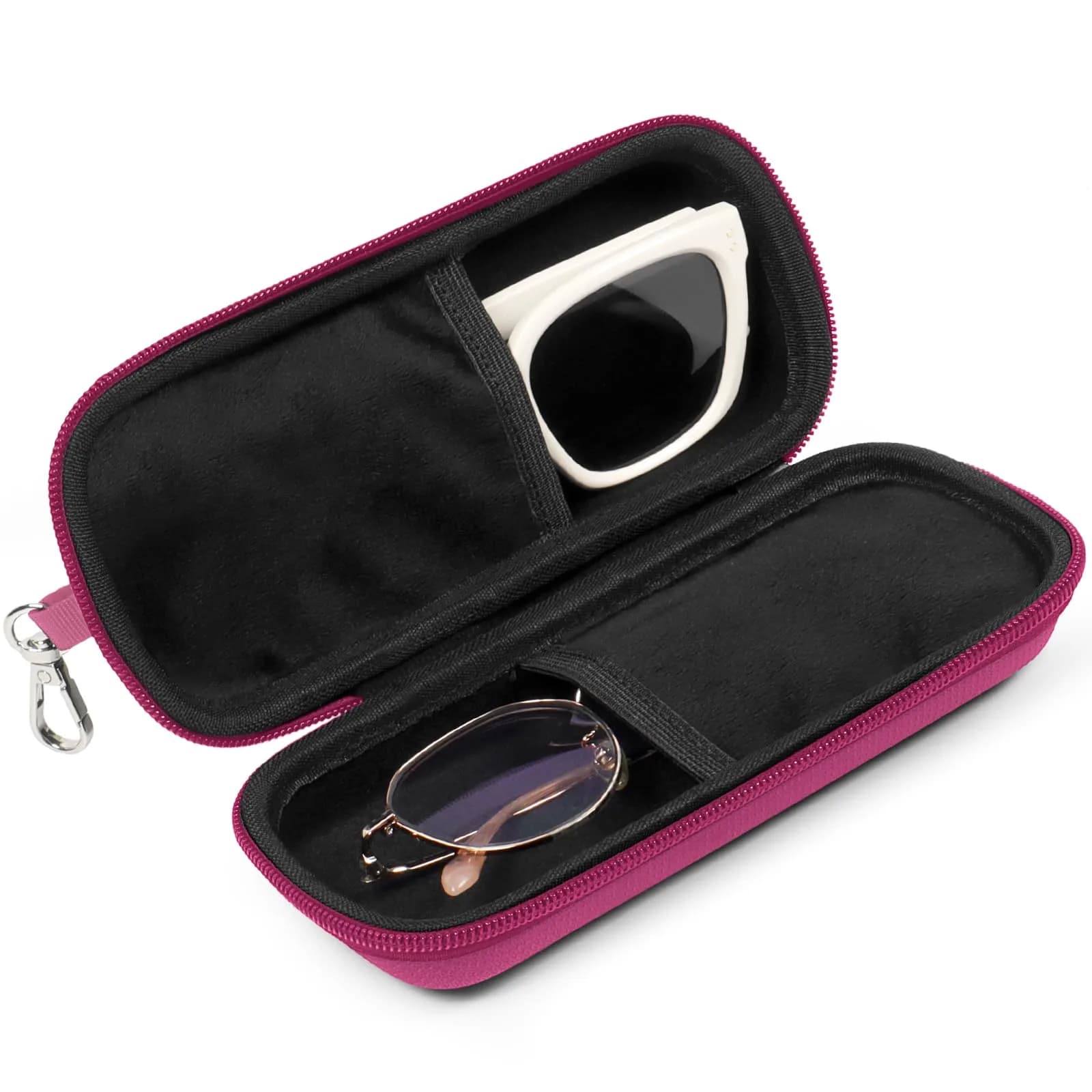 Tangoner Double Eyeglasses Case for Dual Sunglasses | Hard Shell with Zipper, Compact & Protective (70-120 chars) - main product image