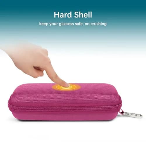 Tangoner Double Eyeglasses Case for Dual Sunglasses | Hard Shell with Zipper, Compact & Protective (70-120 chars) thumbnail 5