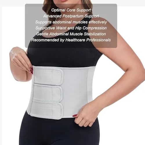 MAMODY Postpartum Recovery Belly Binder for C-Section & Natural Delivery | Adjustable Support for New Mothers thumbnail 4