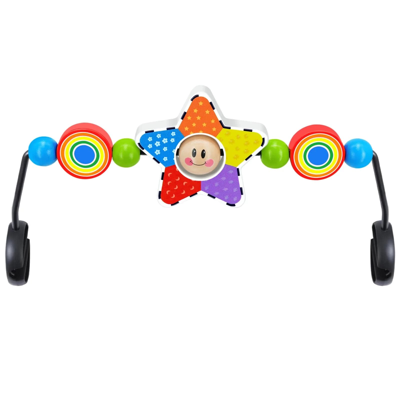 iGRATENS Baby Bouncer Toy Bar with Wooden Pendants for BabyBjorn Bouncer Soft & Bliss, 0-2 Years - main product image