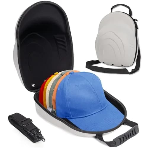 Glamgen Hard Hat Travel Case for 6 Hats | Grey EVA with Shoulder Strap thumbnail 1
