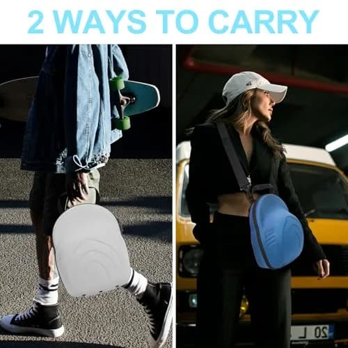 Glamgen Hard Hat Travel Case for 6 Hats | Grey EVA with Shoulder Strap thumbnail 6