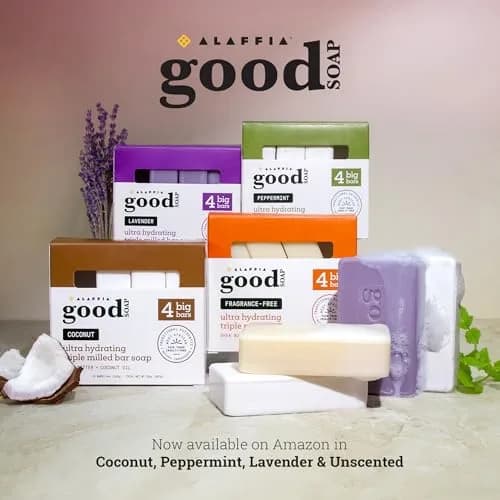 Alaffia Good Soap Bar Value Pack, Lavender, 8 Bars + Trial-Size Bar | Nourishing Fair Trade Shea & Coconut Oil thumbnail 8