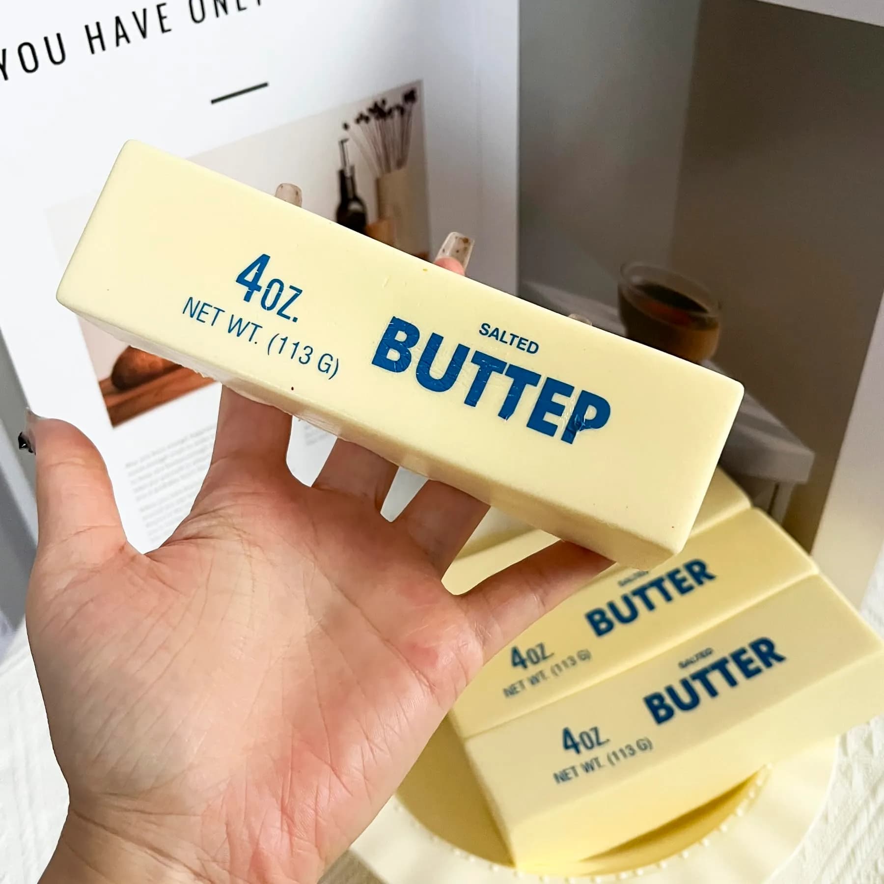 Generic 1pc Butter Stick Squishy Toy - Slow Rising PU Stress Ball (2.36 in) - view 4