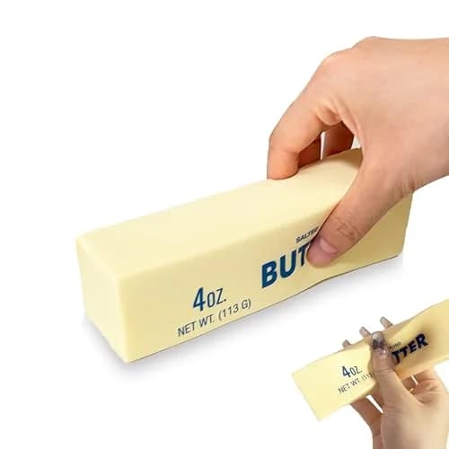 Generic Butter Slow Rising Squishy Toy 5.99 cm (2.36 in) | Non-Toxic PU Stress Ball — 1pcs Butter Stick Squishy Set