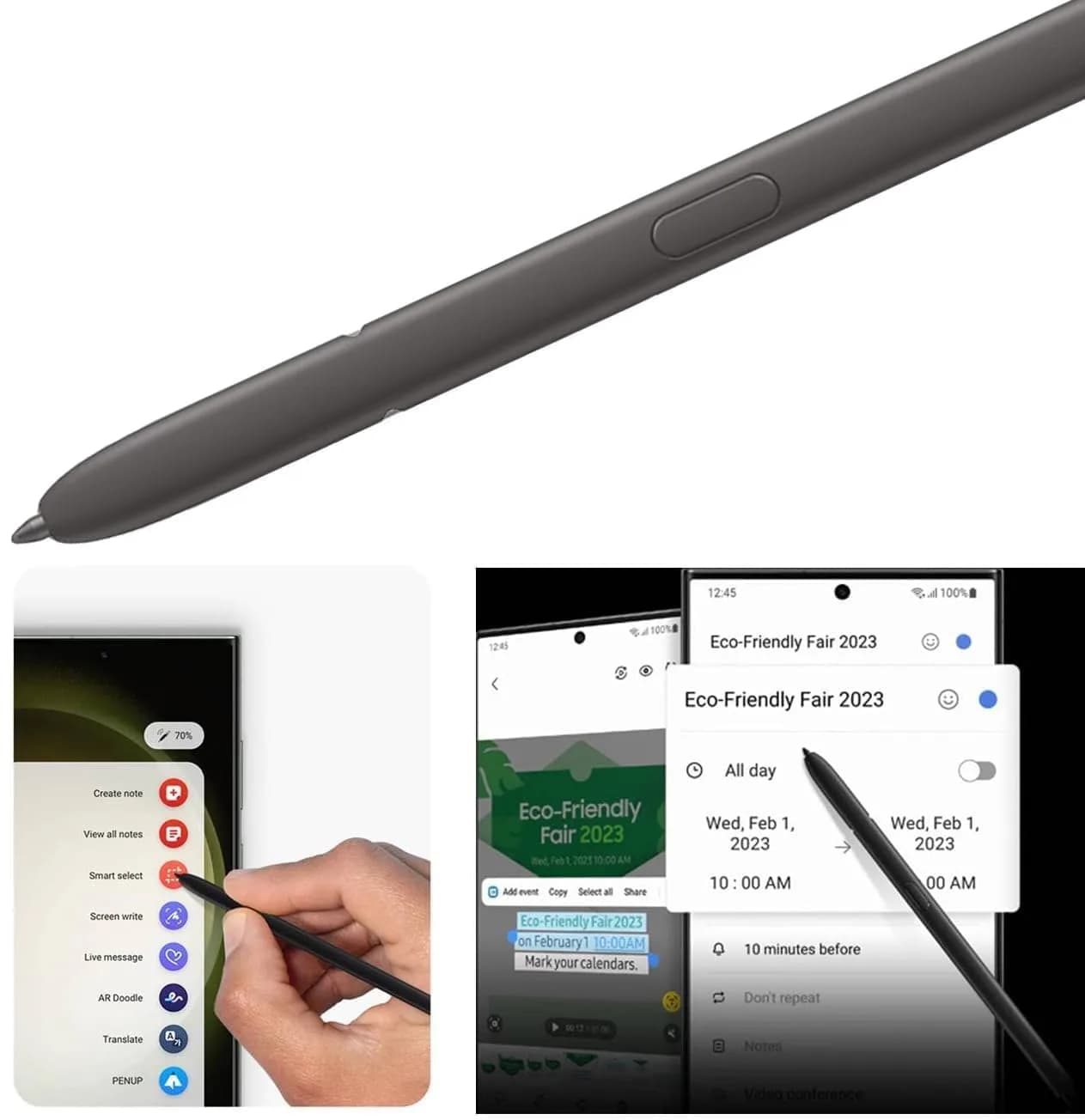 TYHJ S Pen Replacement for Samsung Galaxy S24 Ultra 5G (Violet) | 0.7mm Nibs, 4096 Pressure Sensor - view 3